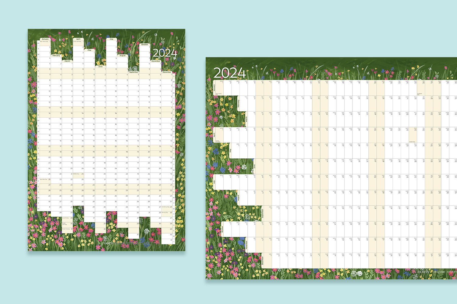 Wildflowers Collection – our best 2024 Wall Planners yet! - Notely