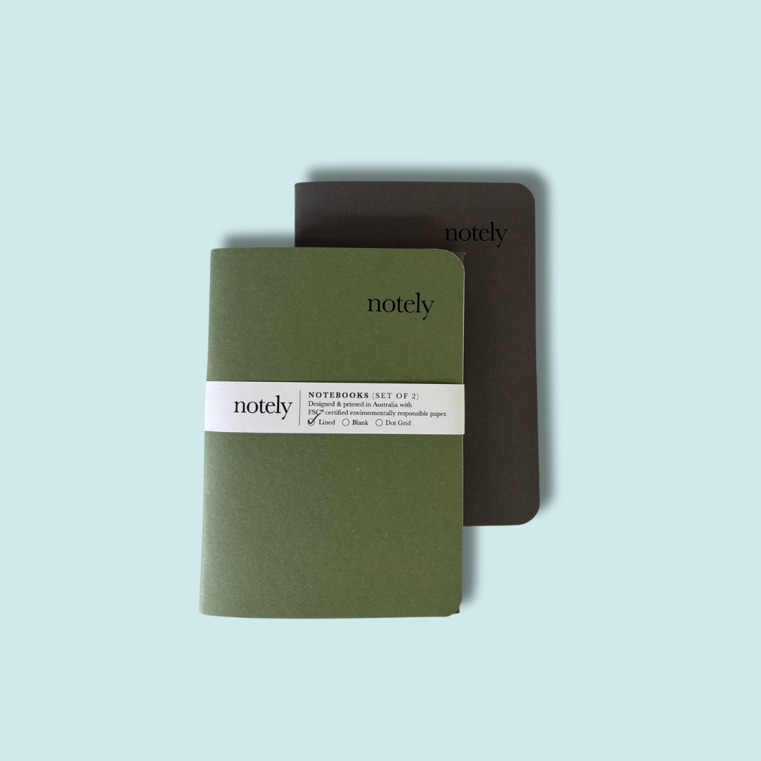Eucalyptus & Smoke A6 Notebooks (Set of 2)