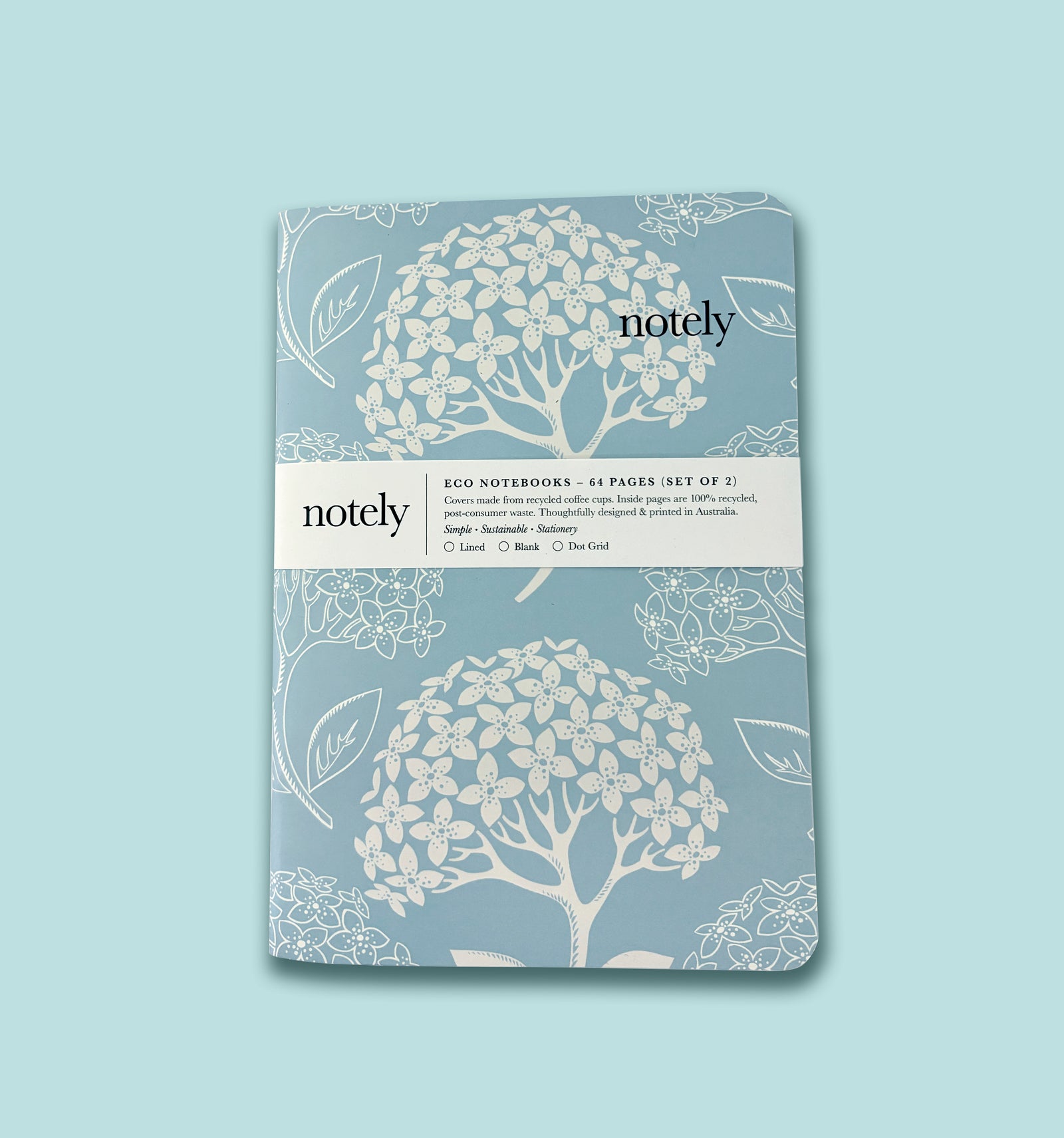 Hydrangea - A5 Notebooks (Set of 2) - Lined 64pp