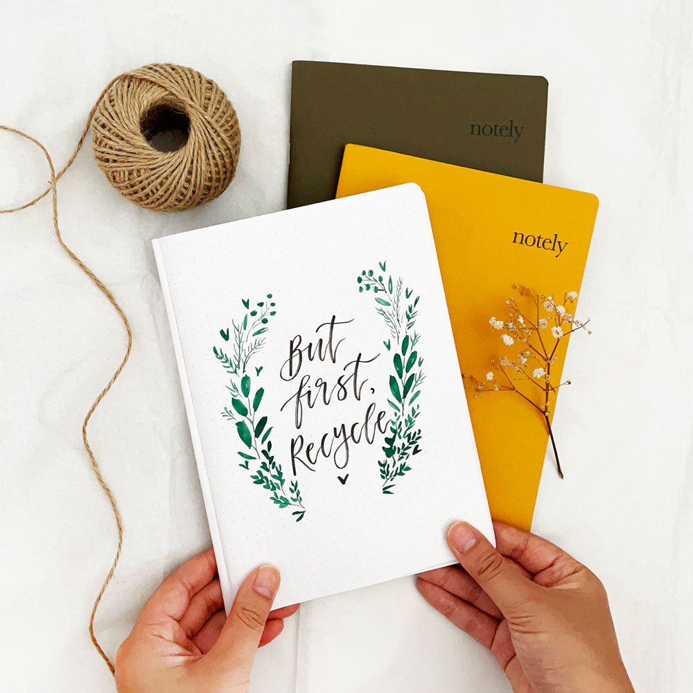 Cup Notes – Mustard & Olive – A5 Notebook (Set of 2) 64p - Notely Lined
