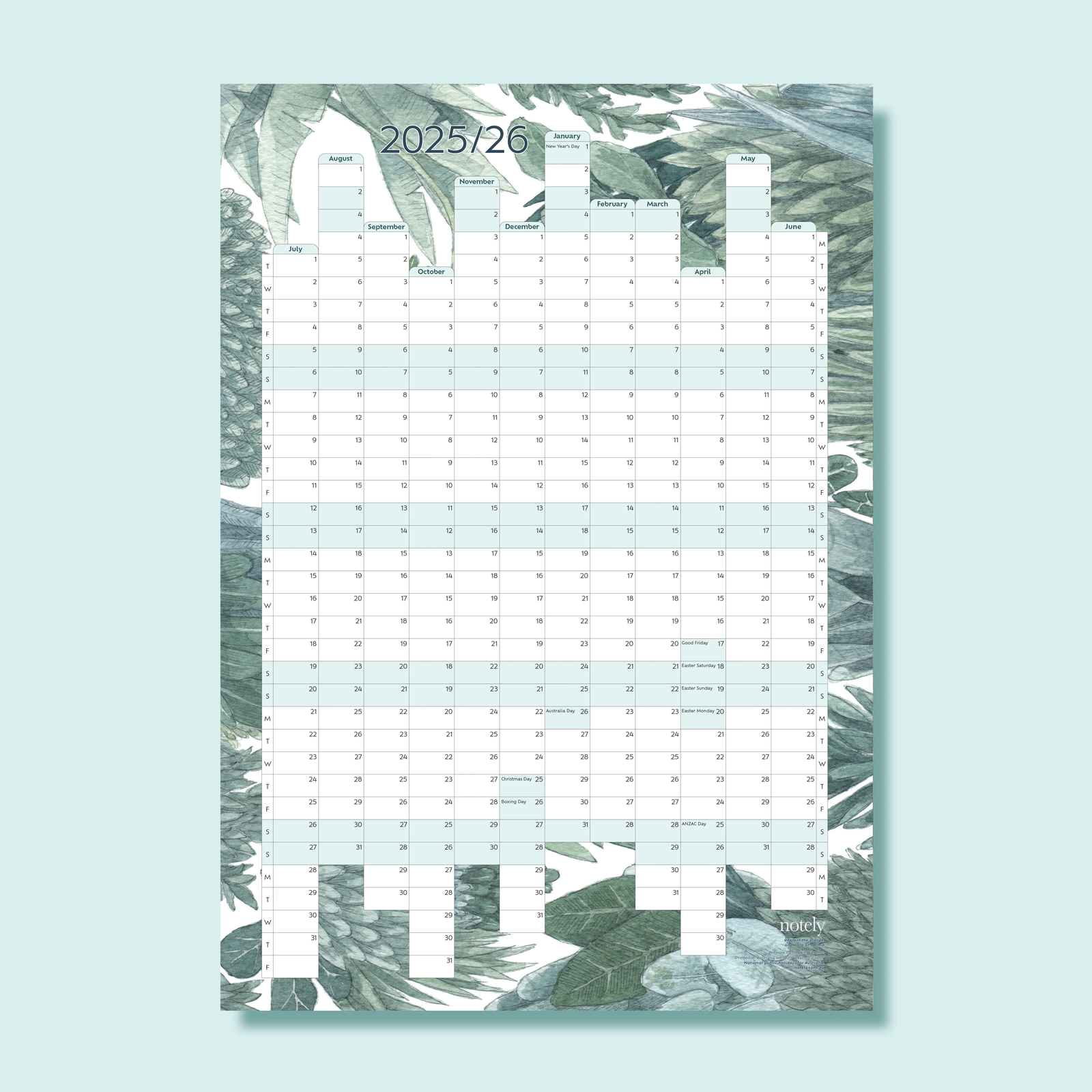 Financial year Planners - Taxation, Sushi and Condiments of the Season