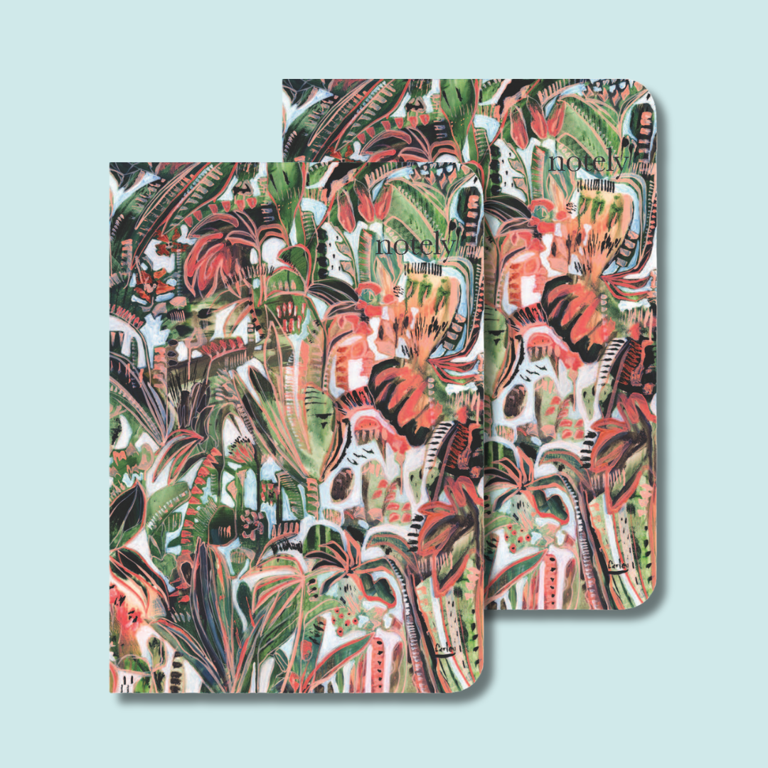 Peachy Green - A5 Notebooks (Set of 2) - Lined 64pp