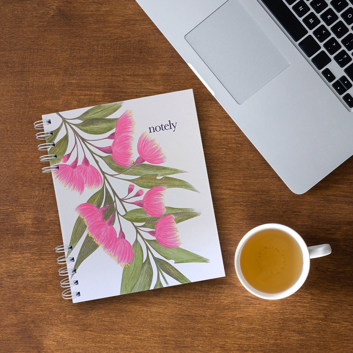 Notely A5 undated diary, notebook, botanical cover, FSC-certified 100% recycled paper, made in Australia
