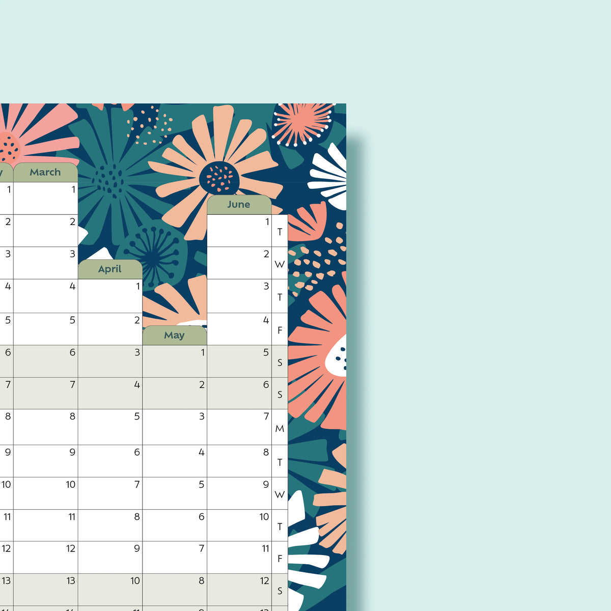 2026/27 Financial Year A2 Wall Planner