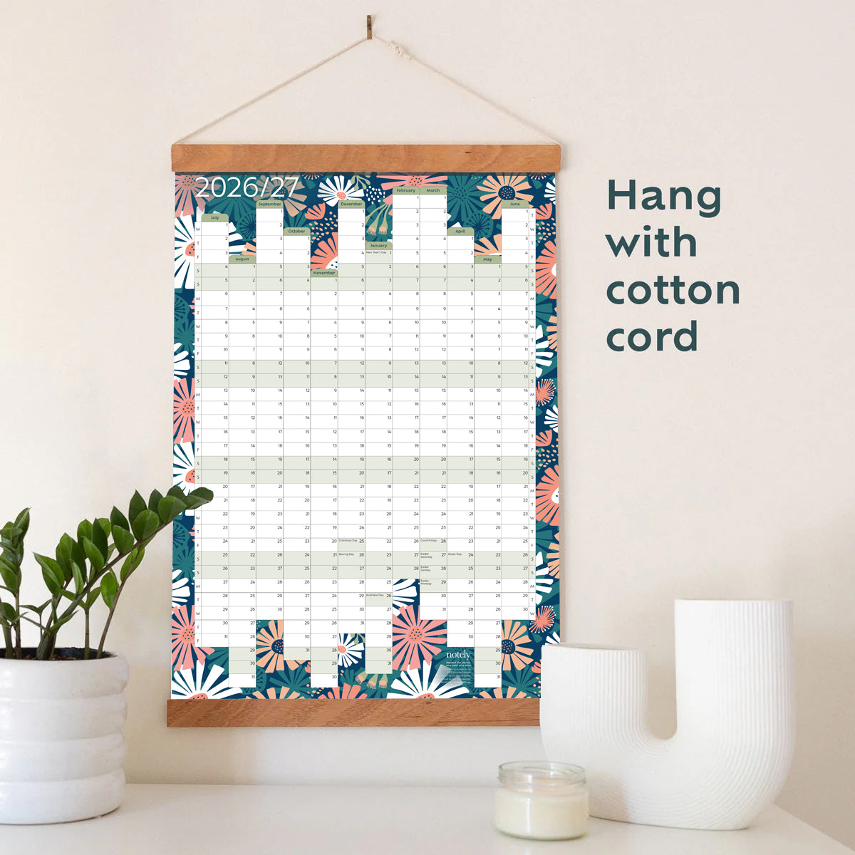 2026/27 Financial Year A2 Wall Planner