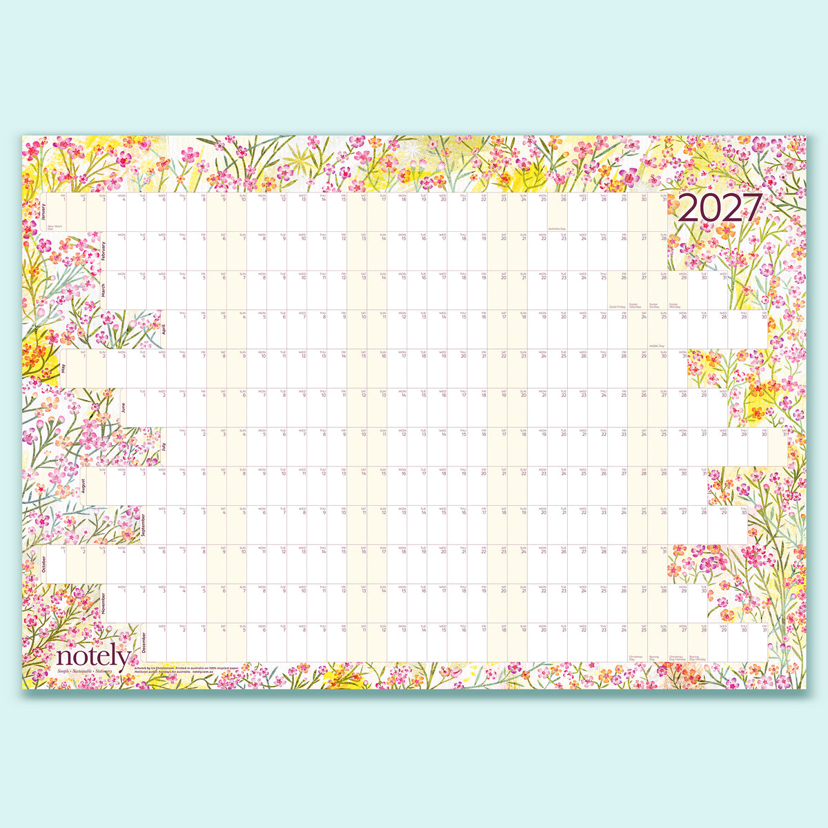 2027 Yearly Wall Planner (A1 Landscape)