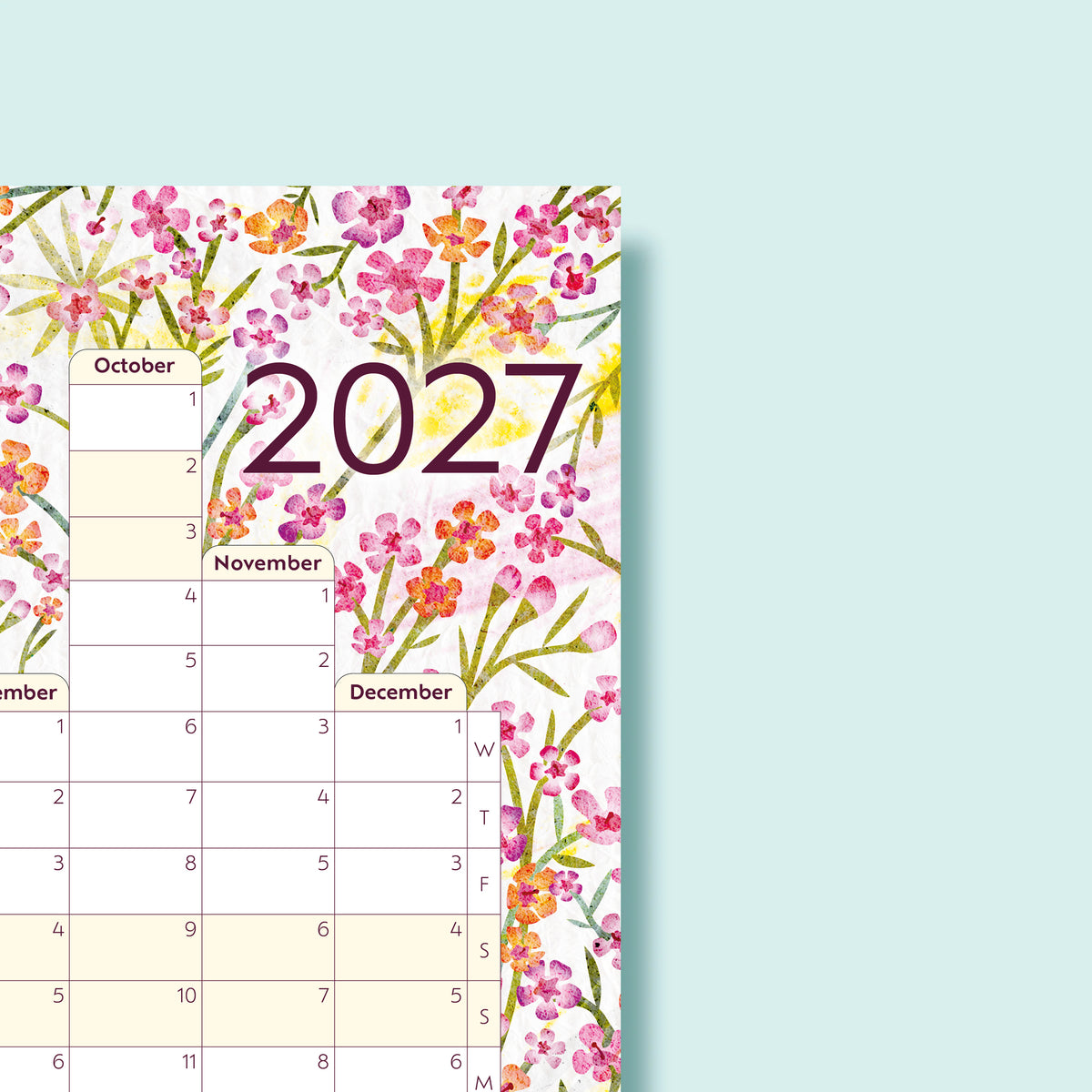 2027 Yearly Wall Planner (A2 Portrait)