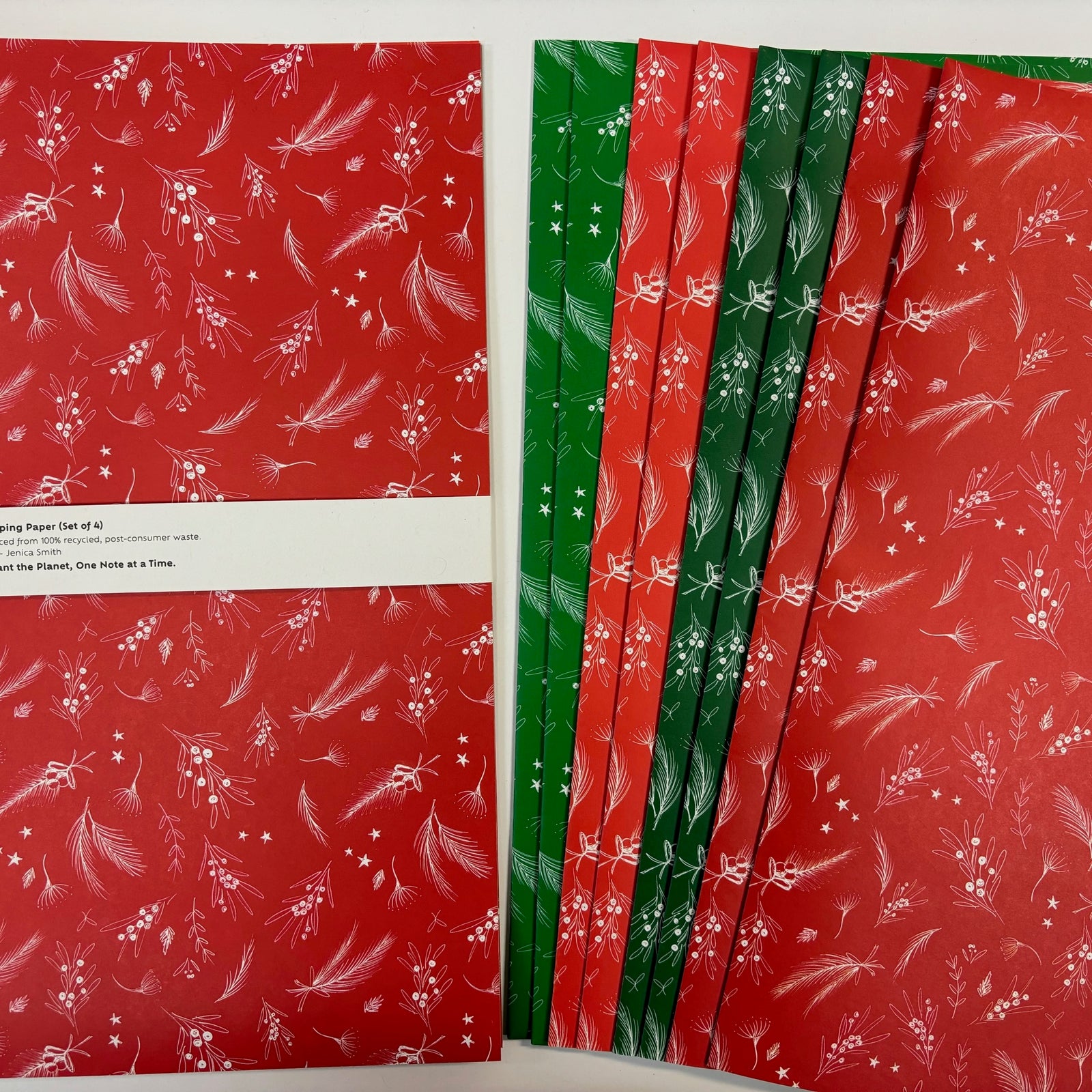 Festive Wrapping Paper, 4 or 8 pack