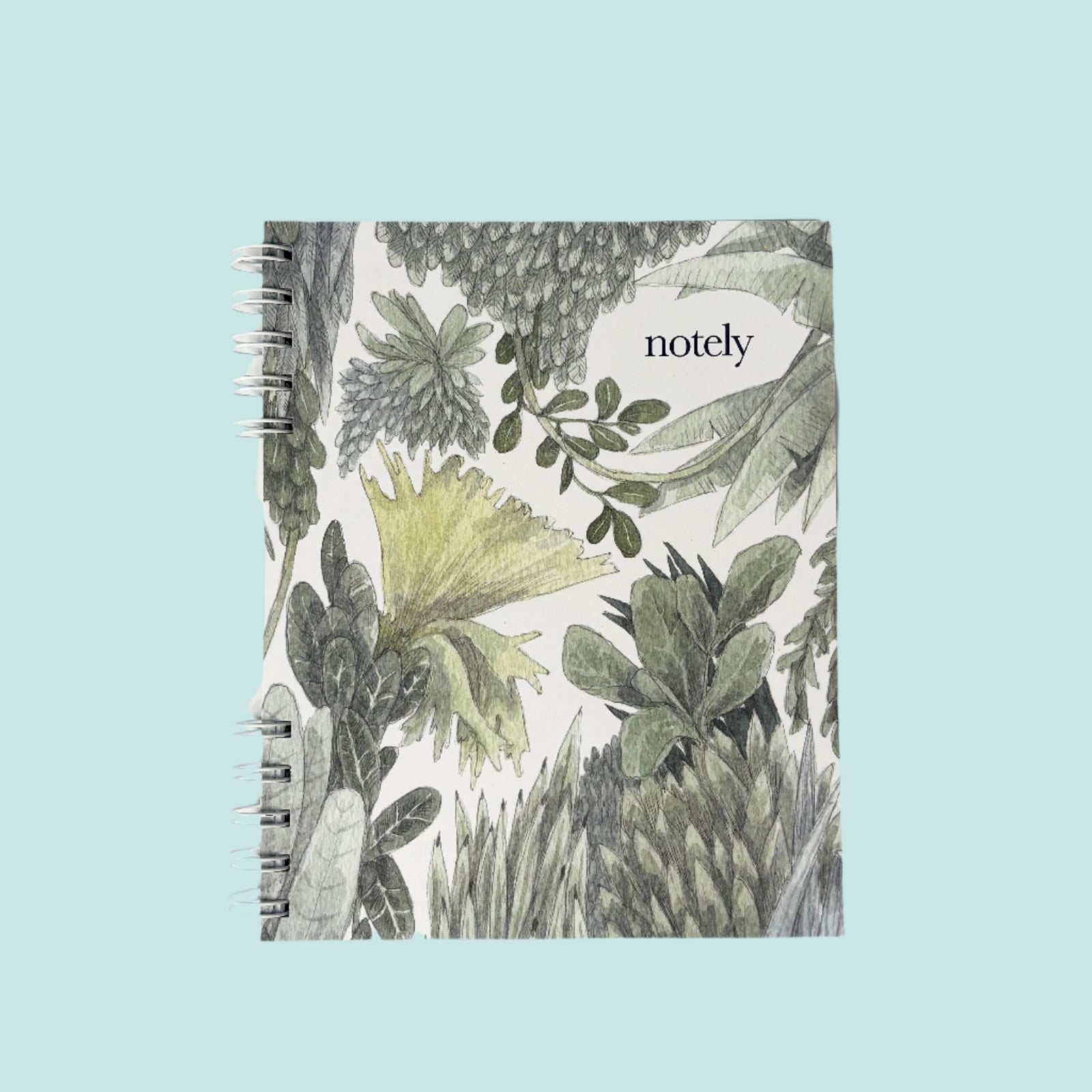 A5 diary, notebook, undated, botanical cover, FSC-certified 100% recycled paper, made in Australia
