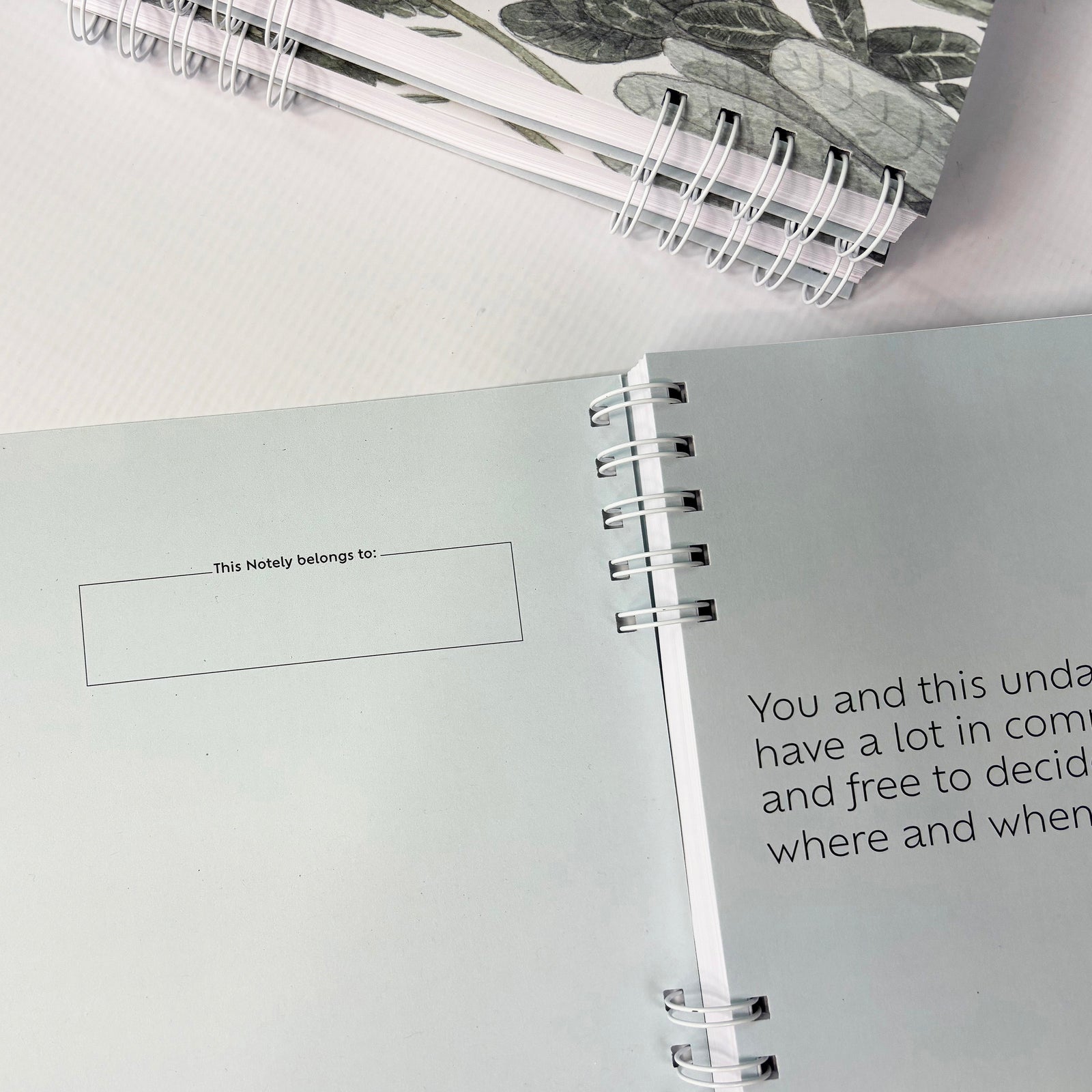 A5 diary, notebook, undated, botanical cover, FSC-certified 100% recycled paper, made in Australia
