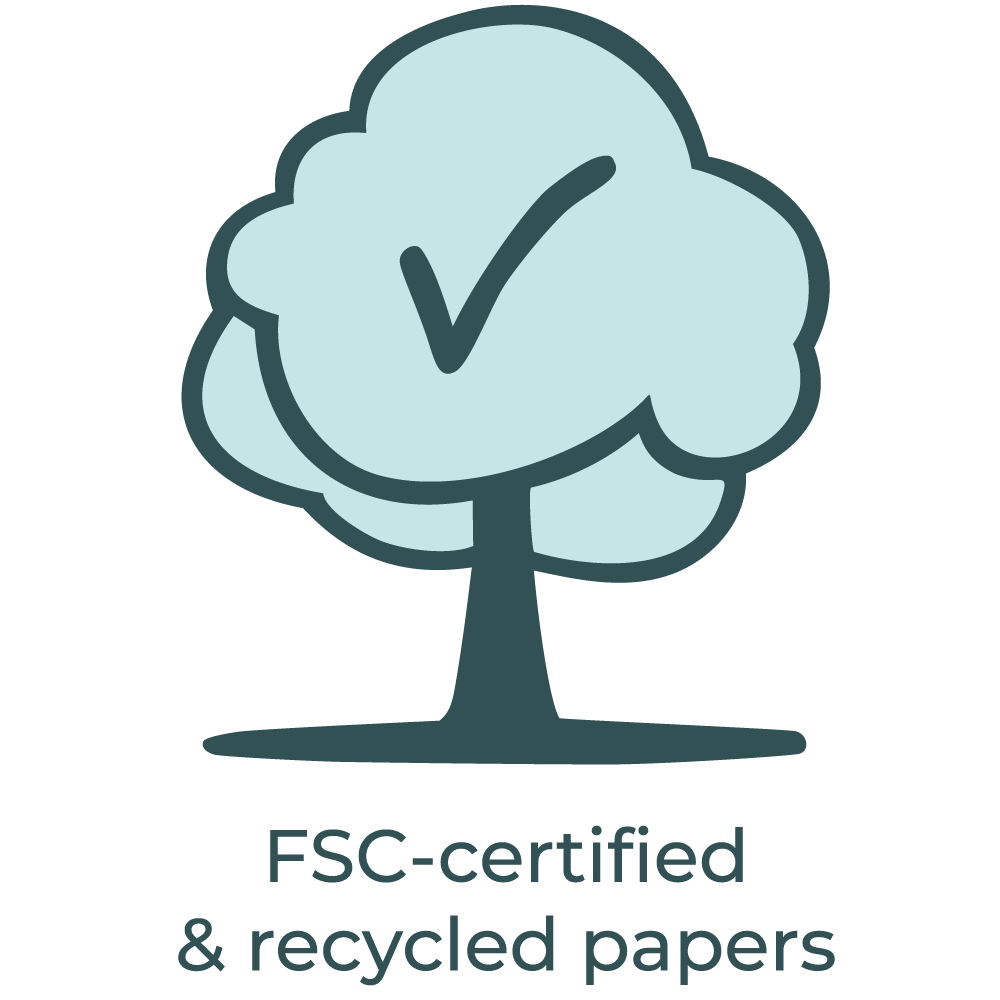 FSC-certified and recycled papers