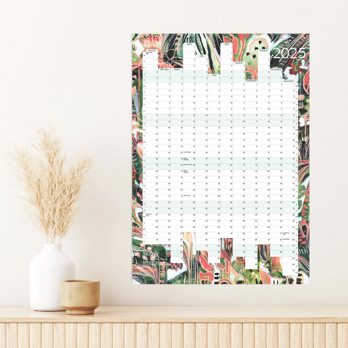 2025 Yearly Wall Planner (A2 Portrait)