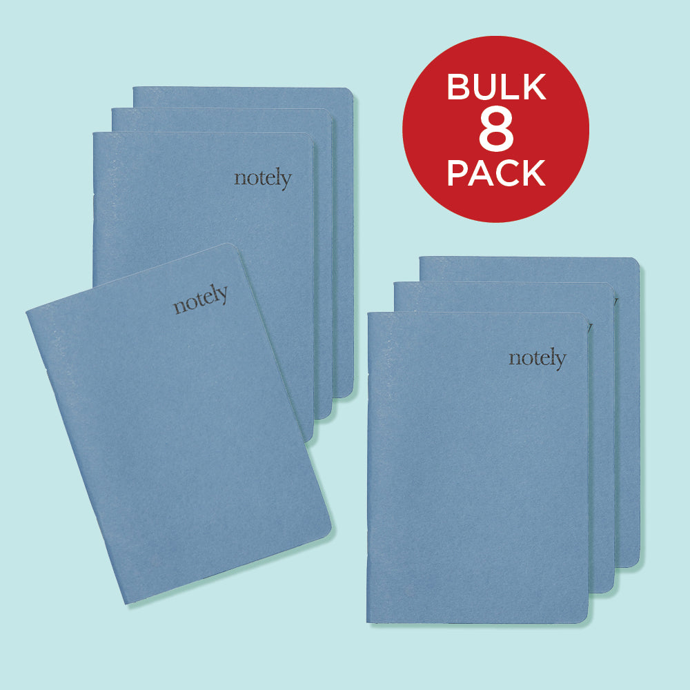 Byron Blue A6 Pocket Notebooks [BULK 8 PACK]