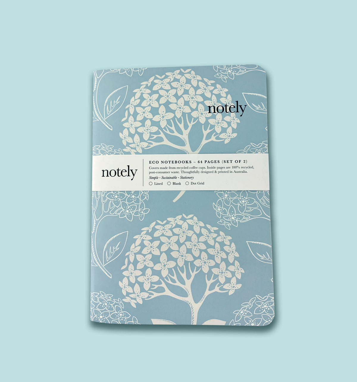 Hydrangea - A5 Notebooks (Set of 2) - Lined 64pp
