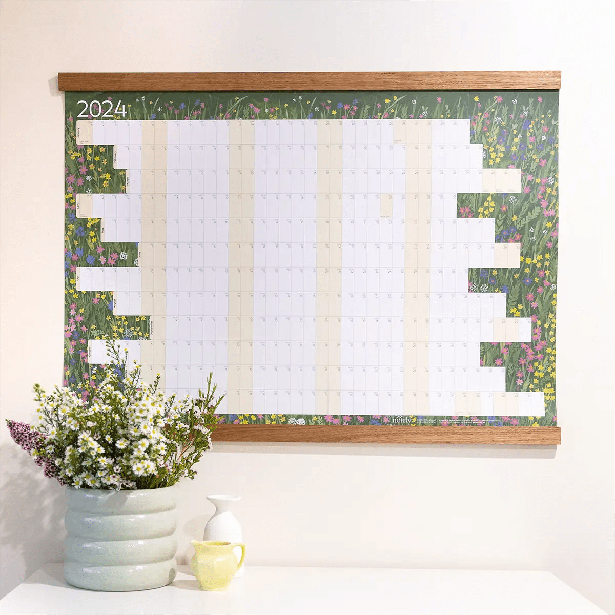 2024 Yearly Wall Planner (A1 Landscape) - Notely Planner + Frame
