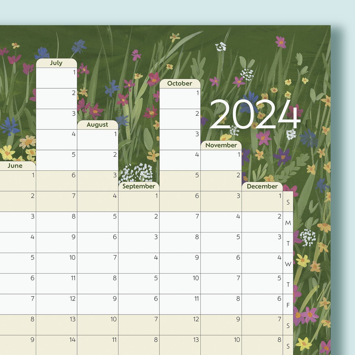 2024 Yearly Wall Planner (A2 Portrait) - Notely Planner + Frame