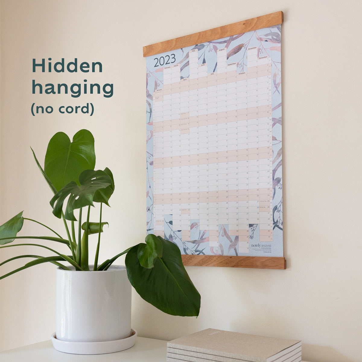 Hidden hanging for your wall planner to have a seamless finish