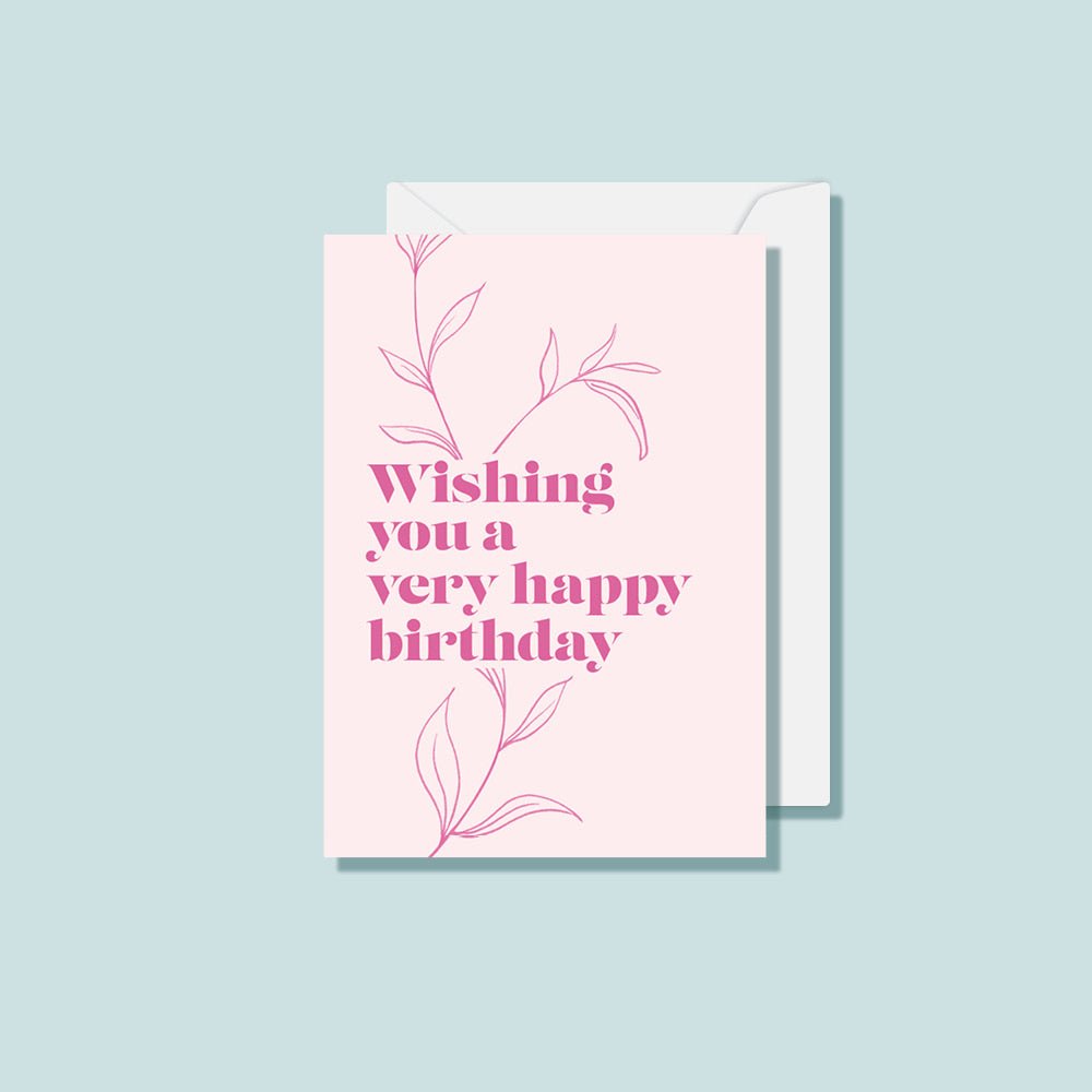 Blush Botanical Birthday Card - Notely
