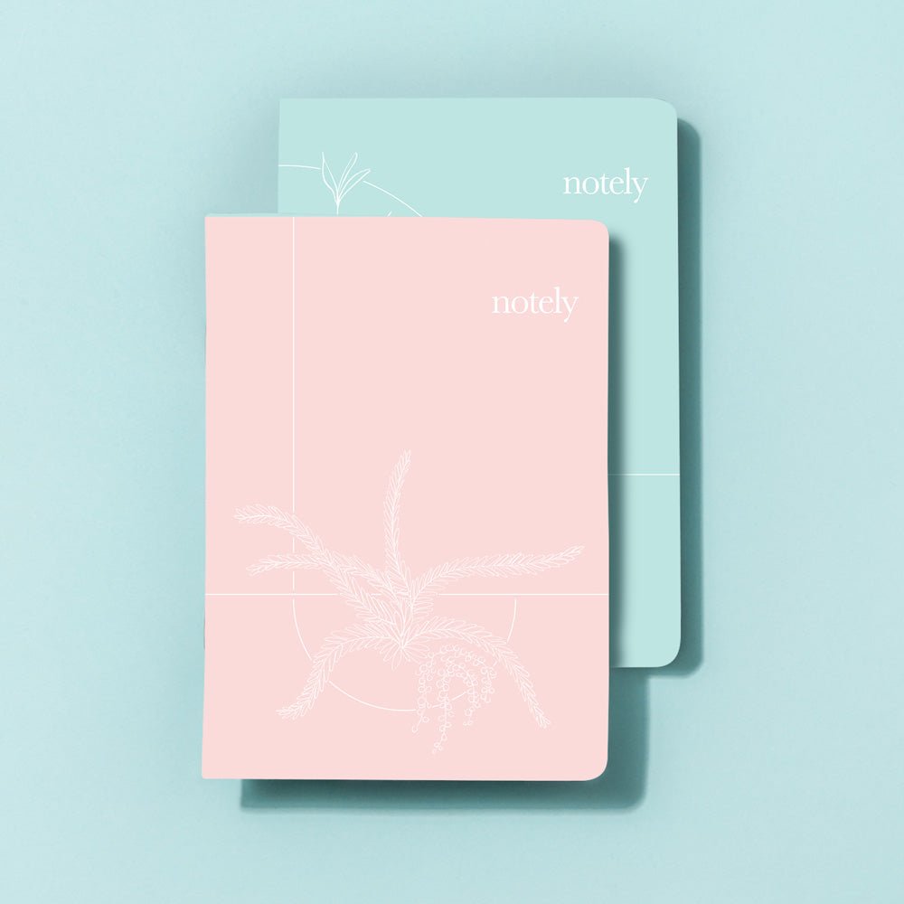 Cup Notes – Artist Pastels – A5 Notebook (Set of 2) 64p - Notely Lined Pages