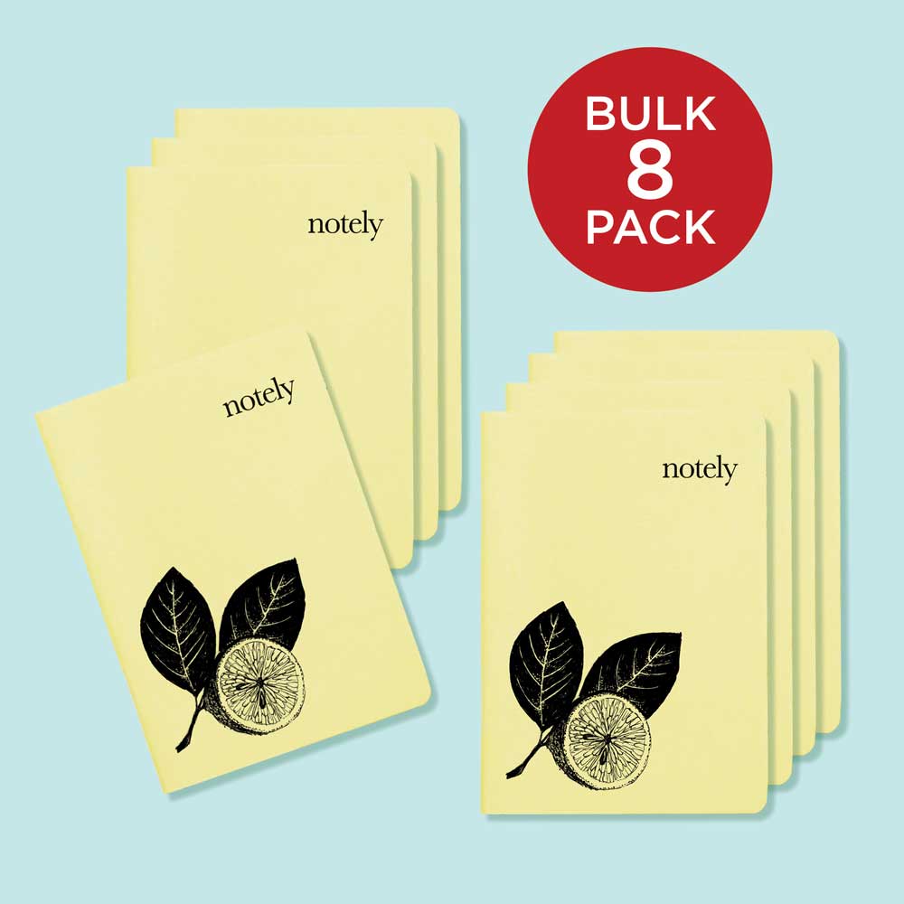 Lemon Illustrated A6 Pocket Notebooks [BULK 8 PACK] - Notely Lined