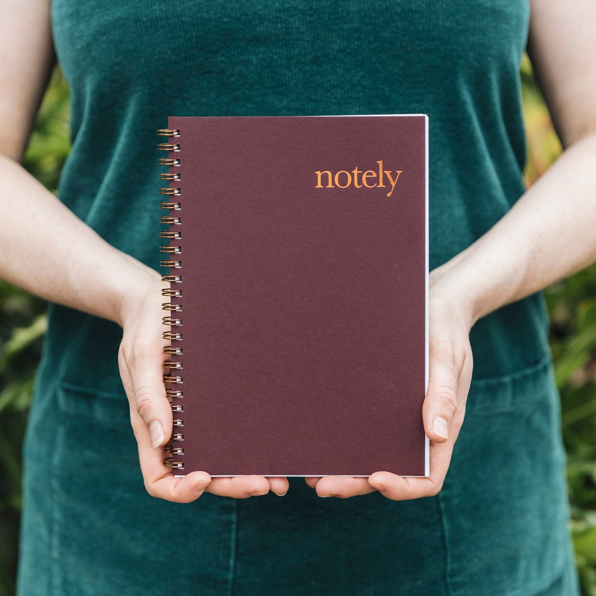 Wine & Copper – A5 Spiral Notebook 100p - Notely Lined